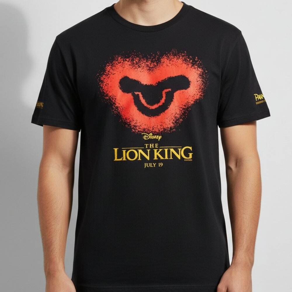 Lion King 2019 Live Action T-Shirt‎ Men's L Black Disney Movie Graphic